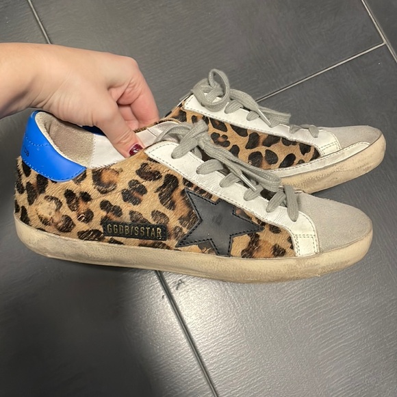 Leopard Print Golden Goose Superstar Sneakers - Picture 1 of 7